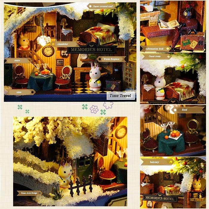 手作り ミニチュアハウスキット ドールハウス 缶ケース DIY