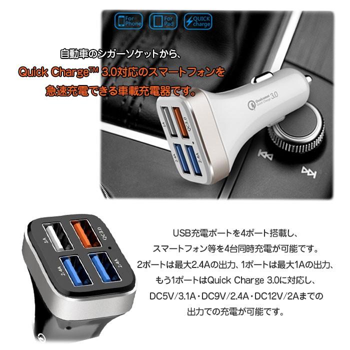 Quickcharge3 0対応 カーチャージャー 車載充電器 4ポート 急速充電 Usb シガーソケット 12v 24v車対応 Usbシガーチャージャー Rim Ccc U2qc 定形外郵便 R 02n 来夢house 通販 Yahoo ショッピング