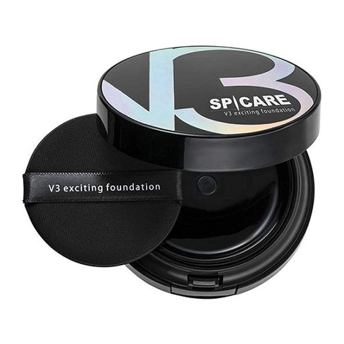 ✨新品✨スピケアV3 エキサイティングファンデーション　ケース／パフ付き2個 SPICARE V3 スピケア V3ファンデーション 専用 ビックパフ 2個