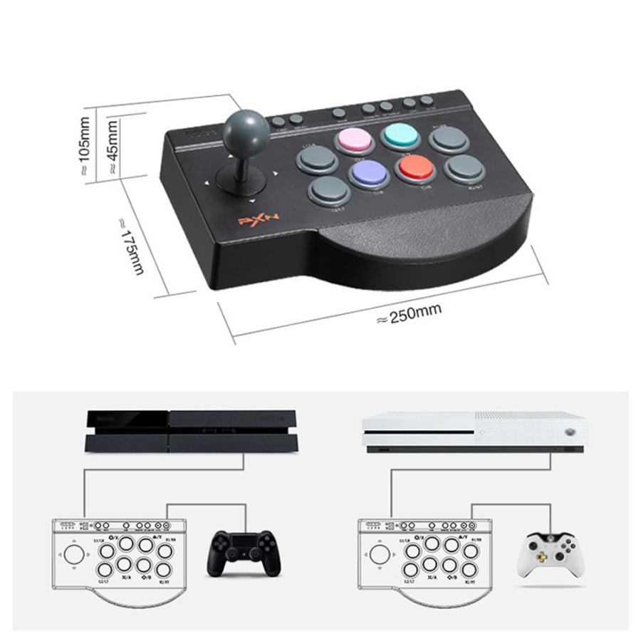 アーケードコントローラー PC PS4 PS3 Switch Xbox 対応 USB接続 アーケードコントローラー PC PS4 PS3 Switch Xbox 対応 USB接続