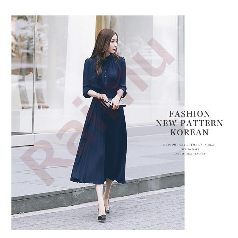 独特の上品 冬新作 ワンピース レディース ロング 膝丈 婦人服 無地 ロングワンピース 大きいサイズ おしゃれ 可愛い 長袖 春秋 大きいサイ Honeymoon Style