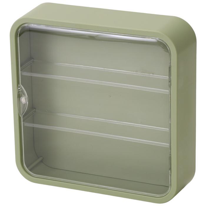 フィギュアケース 透明ディスプレイケース コレクションケース 3段階 緑色 コレクションケース 3段 壁掛け 置き型 フィギュアケース ディスプレイ