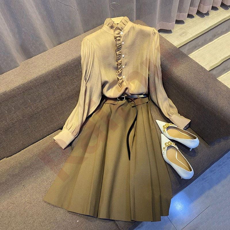 ワンピースレディース 40代 きれいめワンピース 秋冬 長袖ブラウス Aラインスカート オシャレ大人韓国風大きいサイズ 通勤ol 30代 50代 Raimu 来夢商事 通販 Yahoo ショッピング