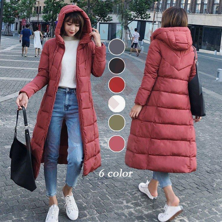 ダッフルコート ダウンコート レディース 中綿 コート ダウンジャケット 秋冬 40代 無地 ロング丈 暖かい フード付き アウター オシャレ 国内外の人気