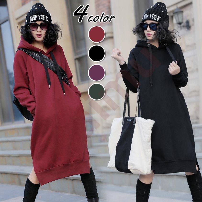 スウェットワンピース レディース 40代 キレイめ ロングワンピース 秋冬 長袖ワンピース スウェットスカートフード連れ オシャレ カジュアル韓国風 30代 50代 F7hckt0cln ワンピース チュニック Karnalifrtc Gov Np