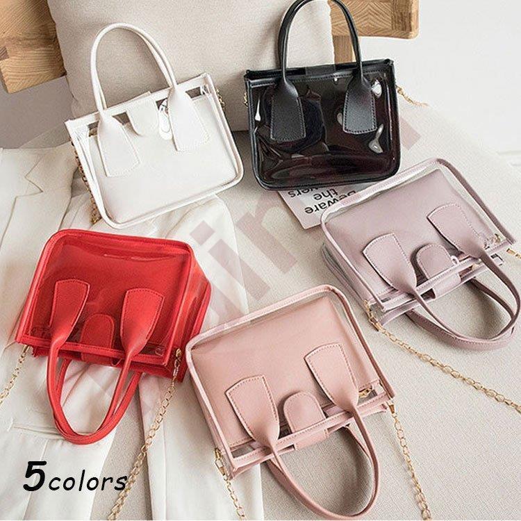 トートバッグ レディース クリアバッグ 可愛い ミニバッグ かばん トートバッグ 手持ち バッグ 韓国風 おしゃれ 鞄 通勤 透明 お洒落 30代 40代 50代 Raimu 来夢商事 通販 Yahoo ショッピング