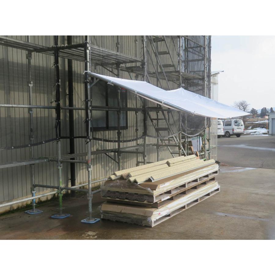 物置レイン棒特別セット（レイン棒３本　シート1枚）　足場資材　足場ブラケット　雨養生　雨除け　物置　作業場　雨