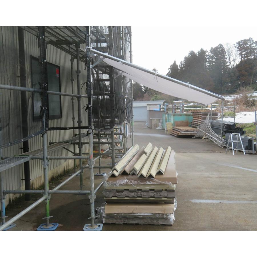 物置レイン棒特別セット（レイン棒３本　シート1枚）　足場資材　足場ブラケット　雨養生　雨除け　物置　作業場　雨 
