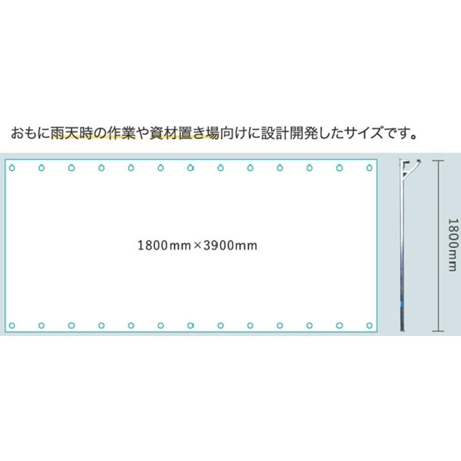 物置レイン棒特別セット（レイン棒３本　シート1枚）　足場資材　足場ブラケット　雨養生　雨除け　物置　作業場　雨 