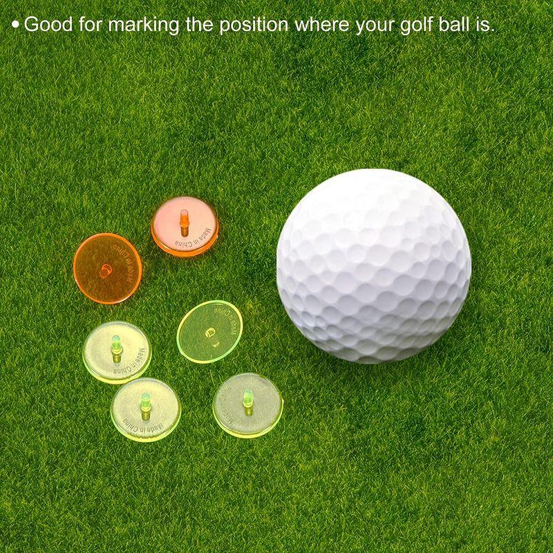 PATIKIL ゴルフボールマーカー 100個入り 24mm ラウンド 透明 フラット ポジション マーク プレイ スマーキング ツール ゴ