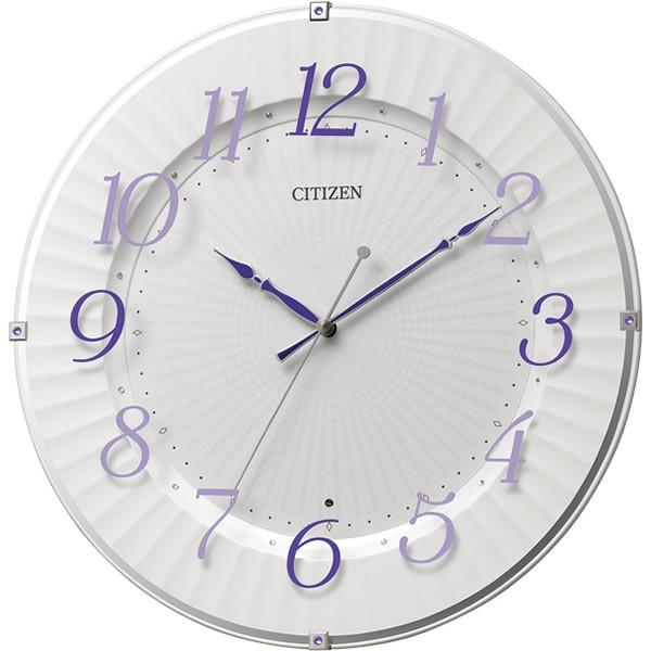 【正規品】シチズン CITIZEN 時計 クロック 100サイズ 8MY537 012 電波掛け時計 スワロフスキークリスタル｜rainbow-123