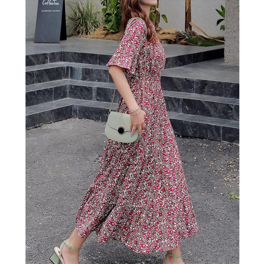 夏ワンピース 花柄ワンピース リゾートワンピース レディース サマードレス ロング 特価 バック マキシ丈