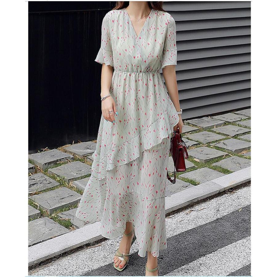 夏ワンピース 花柄ワンピース リゾートワンピース レディース サマードレス ロング バック マキシ丈 史上一番安い