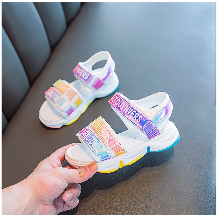 サンダル キッズ 女の子 ウェッジソール スポーツサンダル スポサン 厚底 ストラップ 軽量 靴 ジュニア おしゃれ かわいい 格安saleスタート