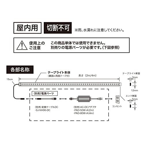 デンサン LEDテープライト（UVタイプ） STM-TN02-02UV : s