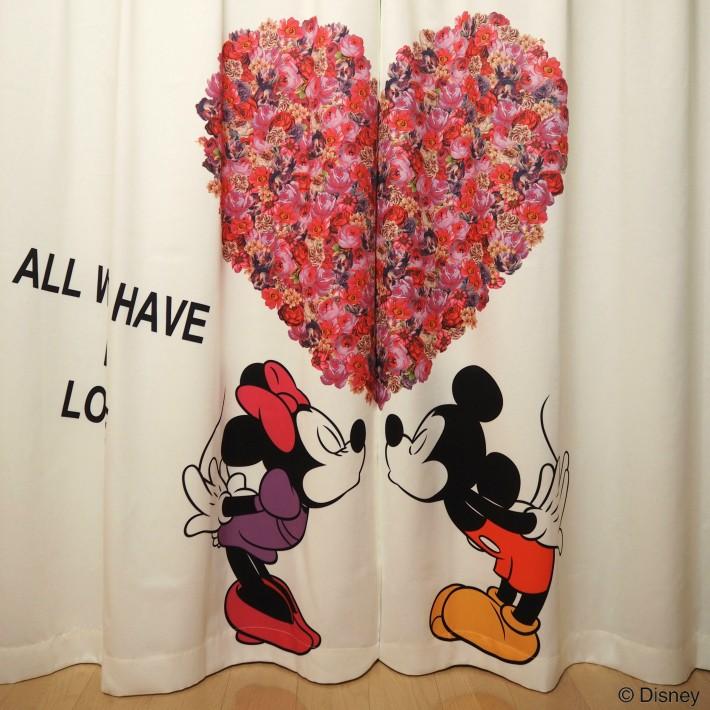Disney（ディズニー） カーテン ミッキー＆ミニー ハート柄カーテン 2