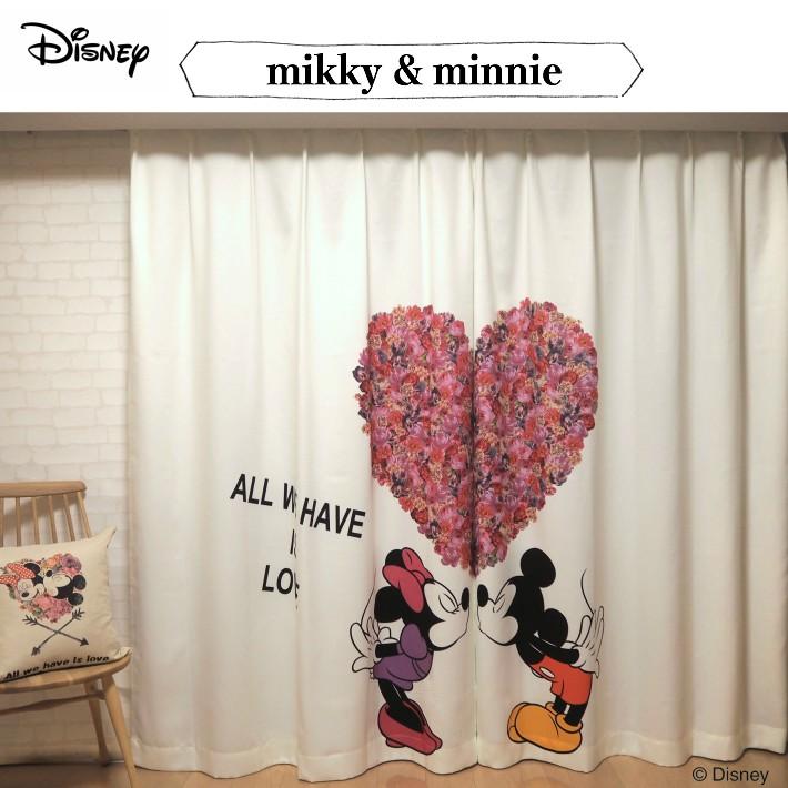 Disney（ディズニー） カーテン ミッキー＆ミニー ハート柄カーテン 2