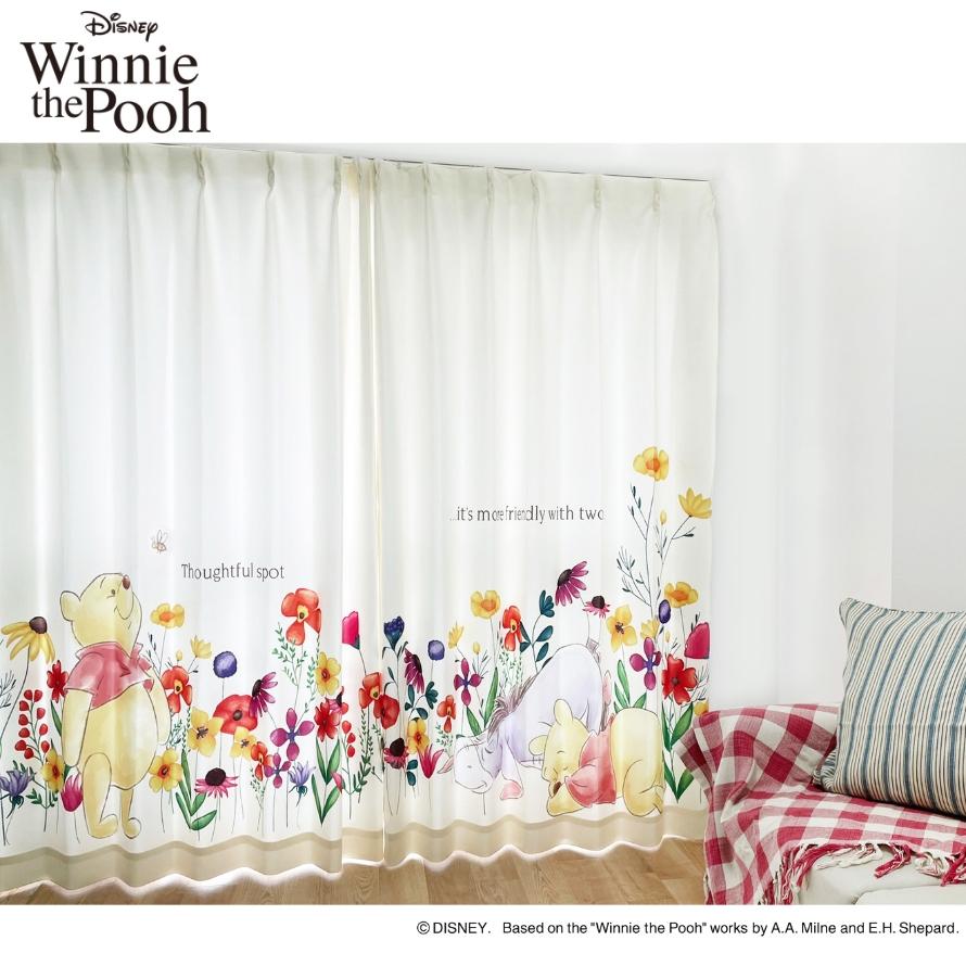 カーテン ディズニー disneyくまのプーさん　フラワー カーテン ２枚組 かわいい | Disney | 03