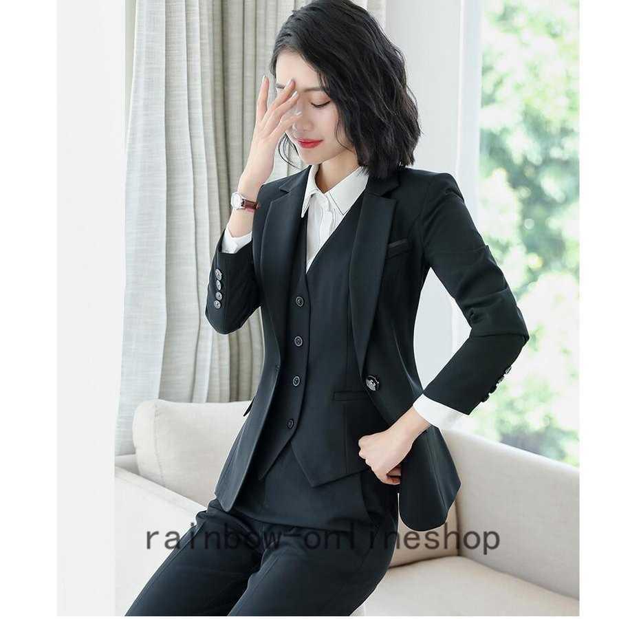 超安い リクルートスーツレディース 4点セット ベスト付きスーツ ビジネススーツ セットアップスーツ フォーマル パンツスーツ スカートスーツ 就活 面接 Plazamedspa Com