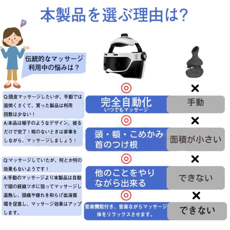 新しい目のケア】マッサージ器 ヘッドスパ ヘッドマッサージ機 