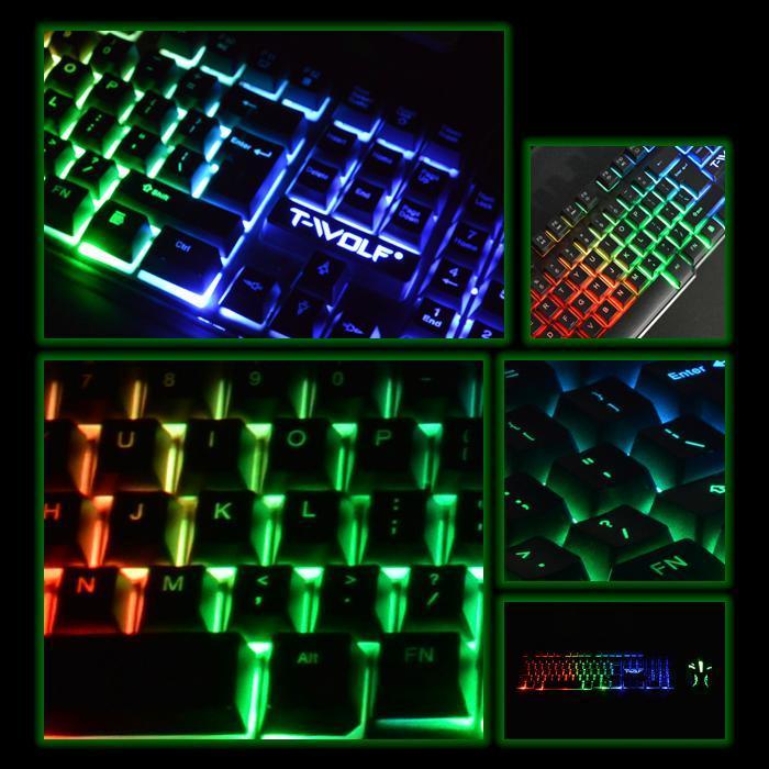 ゲーミングキーボード マウスセット テンキー 静音 有線 USB