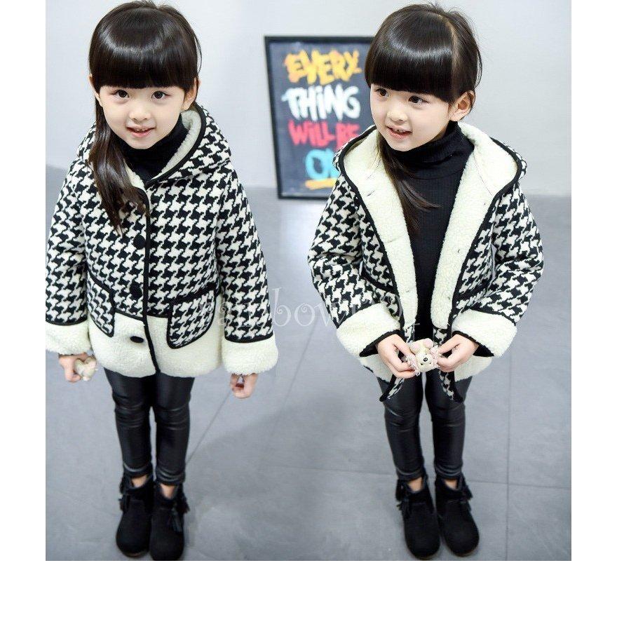 女の子 ダッフルコート 長袖 韓国子供服 フード付きコート チェック柄 裏起毛 キッズ 女児 ジャケット アウター 子供コート キッズ服 女の子服 中綿コート 人気ブランド