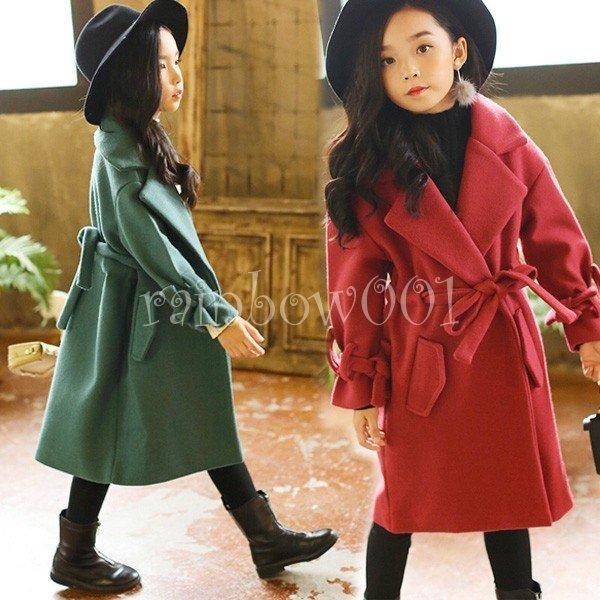 子供コートロングダッフルコート 女の子 アウター 長袖 ダッフルコートパーカー コートレジャー ファッション 可愛い子供ダッフルコート ツイードロング コート 国際ブランド