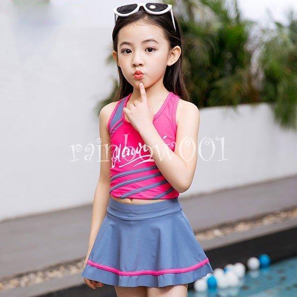 受注生産品 キッズ 水着 女の子 セパレート 子供 ジュニア みずぎ 温泉 スクール水着 スイムウェア 女の子水着 100 160cm Wantannas Go Id