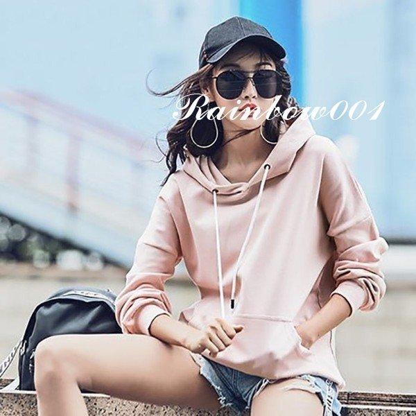 パーカー レディース 無地 長袖 Si 秋 冬 大きめ プルオーバー トップス 可愛い かわいい 秋服 冬服 黒 白 ベージュ ピンク オープニング大セール