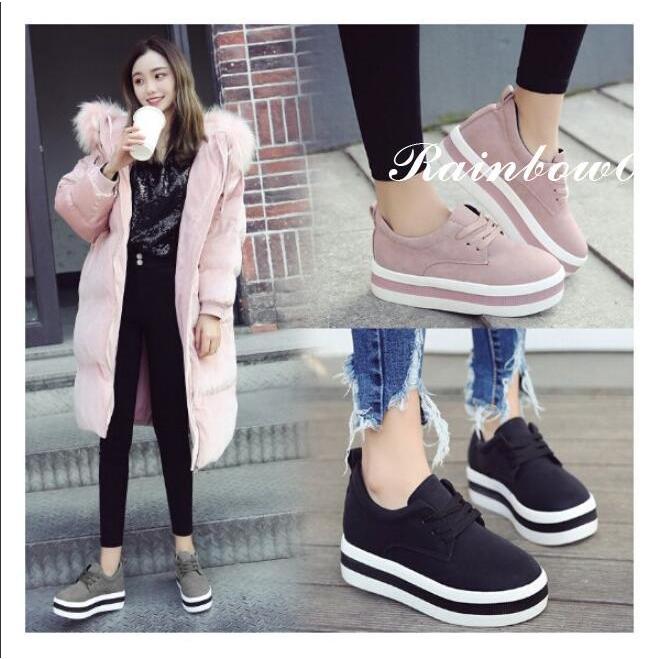 レディース 厚底スニーカー 可愛い 美脚 身長アップ ダイエットシューズ ヒールスニーカー レディース ハイカット 黒 靴 ホワイト スニーカー l Rainbow一号店 通販 Yahoo ショッピング