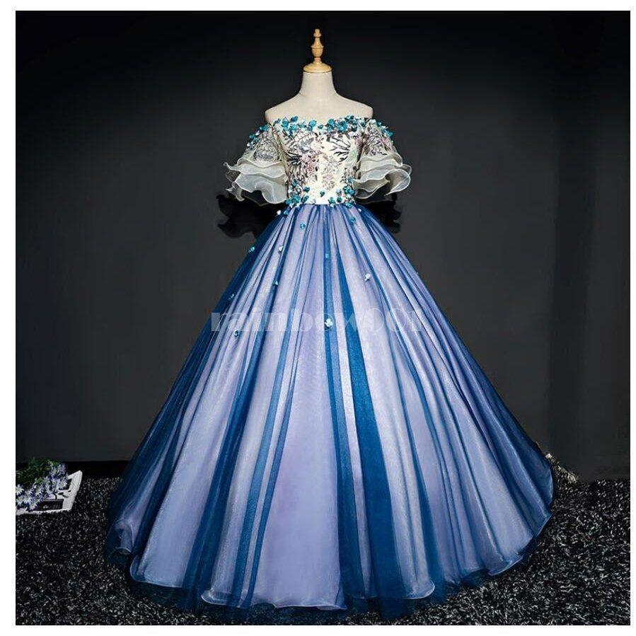 当日出荷 オフショルダー パーティードレス 10代 代 30代40代 袖あり ロングドレス おしゃれ ウエディングドレス カラードレス 結婚式 二次会 舞台衣装 披露宴 演奏会 交換無料 Www Yalaphone Com