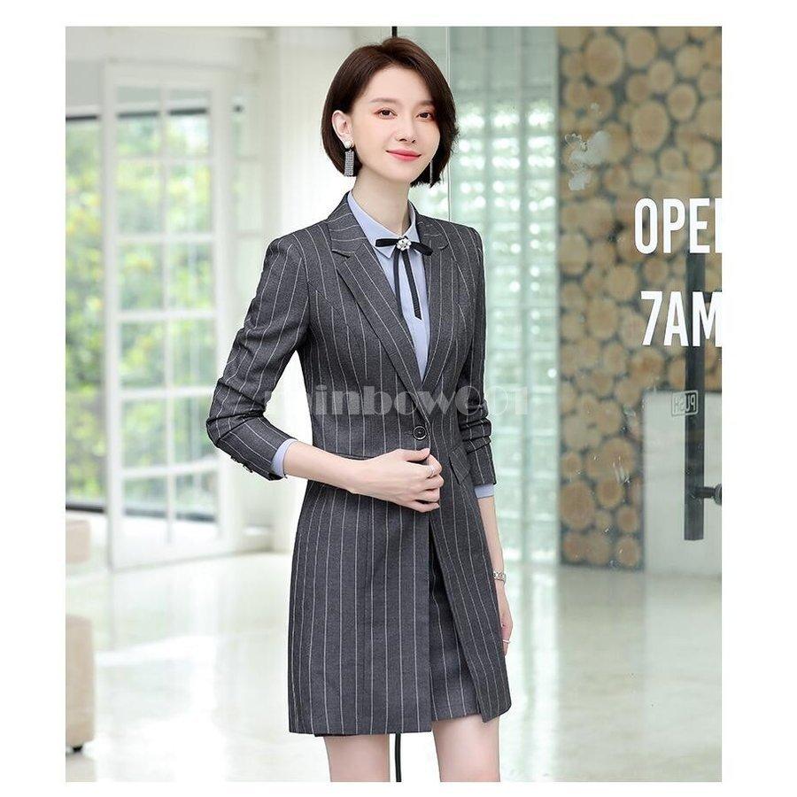 ストライプ レディース5点セット ベスト付きスーツ ビジネススーツ セットアップ フォーマルスーツ 通勤 Ol オフィス スカートスーツ 就職活動 面接 卒業式 新作からsaleアイテム等お得な商品満載