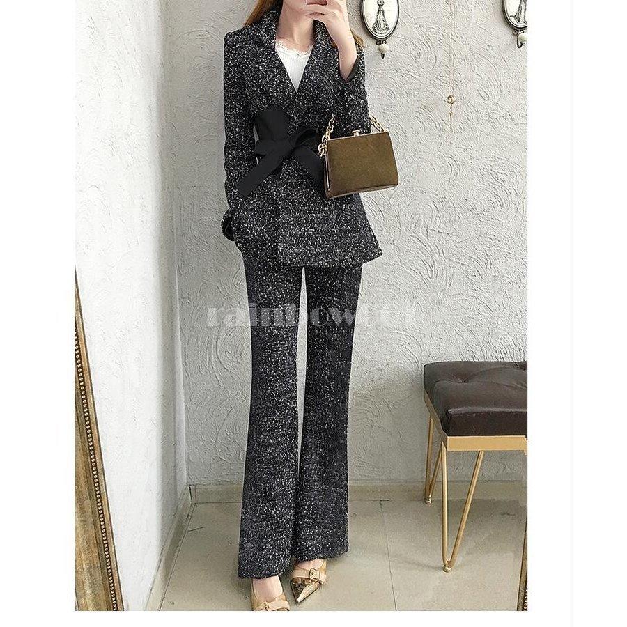 短納期対応 上品 パンツスーツ セレモニースーツ セットアップ レディース 代30代40代 事務服 フォーマルスーツ 細身シルエット 制服 Ol ビジネス 入学式 卒業式 通勤 安いそれに目立つ Marve Hn