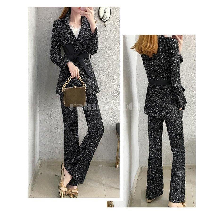 短納期対応 上品 パンツスーツ セレモニースーツ セットアップ レディース 代30代40代 事務服 フォーマルスーツ 細身シルエット 制服 Ol ビジネス 入学式 卒業式 通勤 安いそれに目立つ Marve Hn