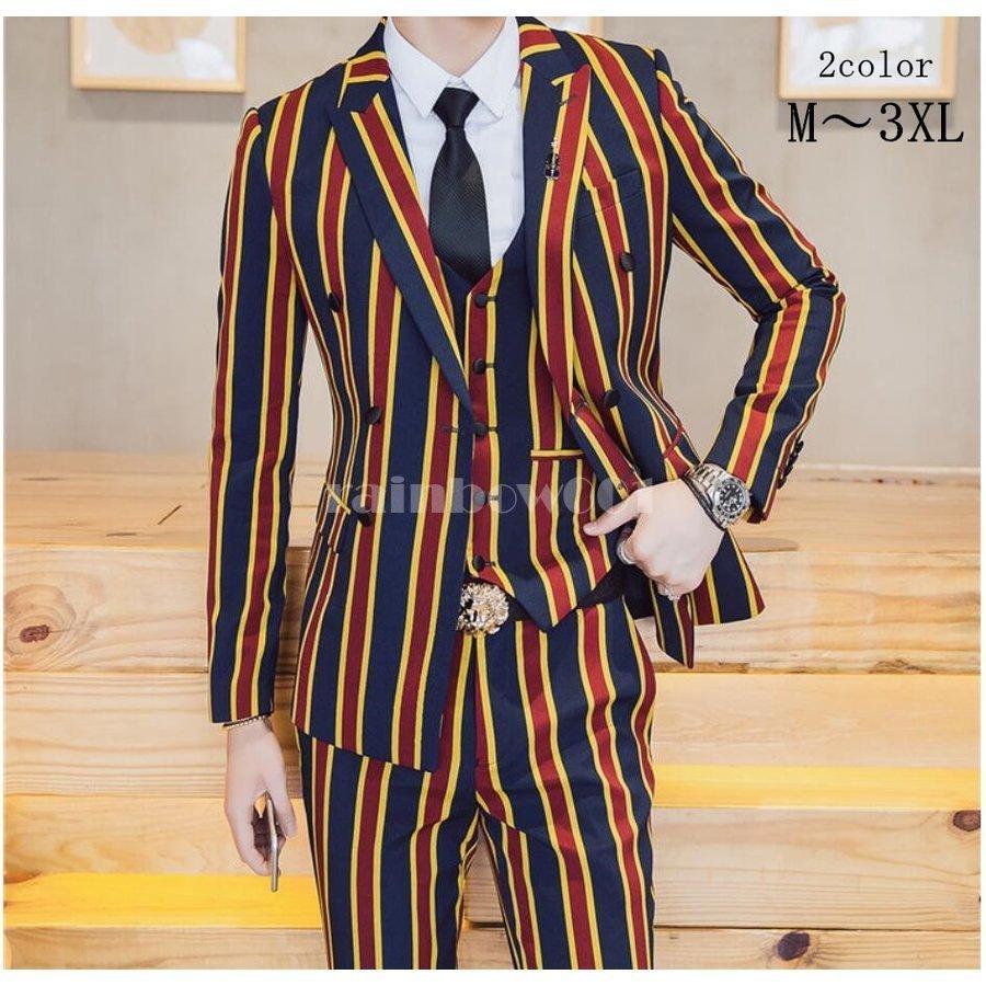 海外最新 ストライプ タキシードスーツ 3点セットスーツ メンズスーツ ダブルボタンスーツ フォーマルスーツ 結婚式 二次会 成人式 卒業式 就職活 ビジネススーツ New限定品 Zoetalentsolutions Com