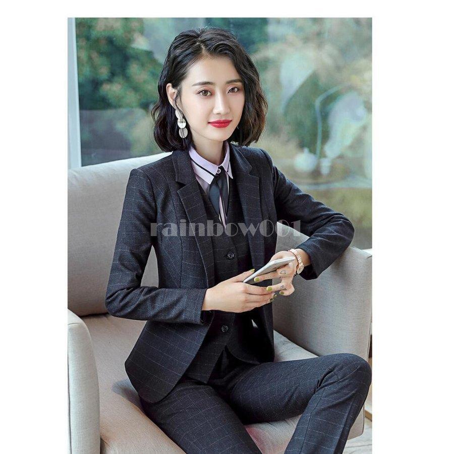 注目の福袋 パンツスーツ レディース5点セット チェック柄 リクルートスーツ フォーマルスーツ 上品 卒園式 卒業式 就職活動 40代 ビジネス セレモニー オフィス 通勤 Ol スカートスーツ Binghamtonhots Com