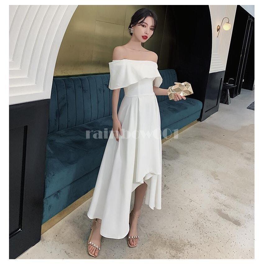 割引通販サイト パーティードレス オフショルダー ミモレ丈ドレス ウエディングドレス 代 30代 40代 ワンピース 上品 大人 おしゃれ お呼ばれ 卒業式 結婚式 成人式 披露宴 春セール Superavila Com