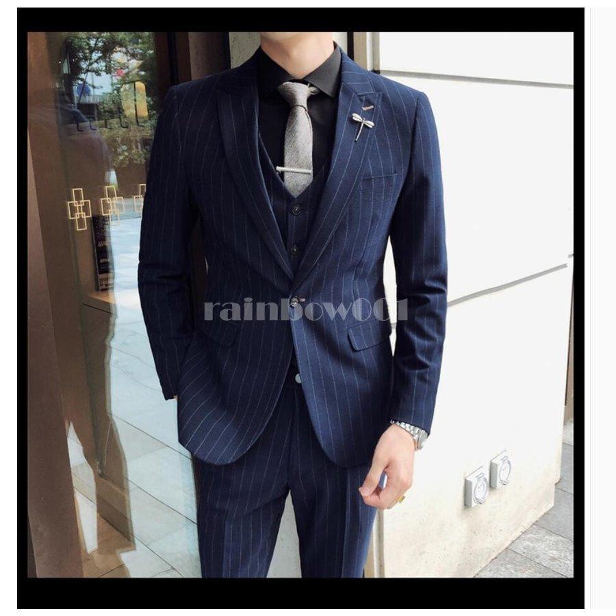 最新情報 メンズスーツ ストライプ 3点セットスーツ 1つボタンスーツ 3ピーススーツ ビジネススーツ フォーマル 結婚式 成人式 卒業式 就職活 披露宴 紳士服 冠婚葬祭 0302s 313 45 Rainbow一号店 通販 Yahoo ショッピング 国産 Alrayan University Edu Ye
