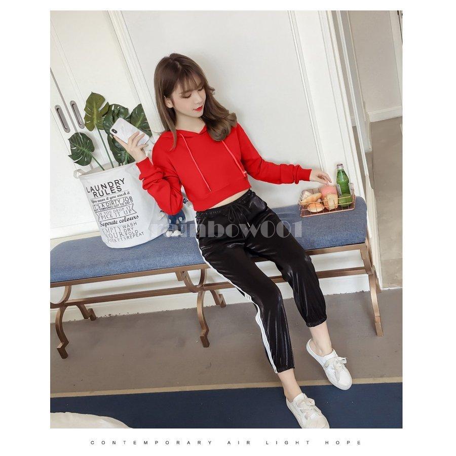 ダンス衣装 へそ出しパーカー ショート丈 4色 長袖 Tシャツ ダンス ショート丈 トップス プルオーバー スウェット 秋服 薄手 シンプル 0321s 1000 Rainbow一号店 通販 Yahoo ショッピング