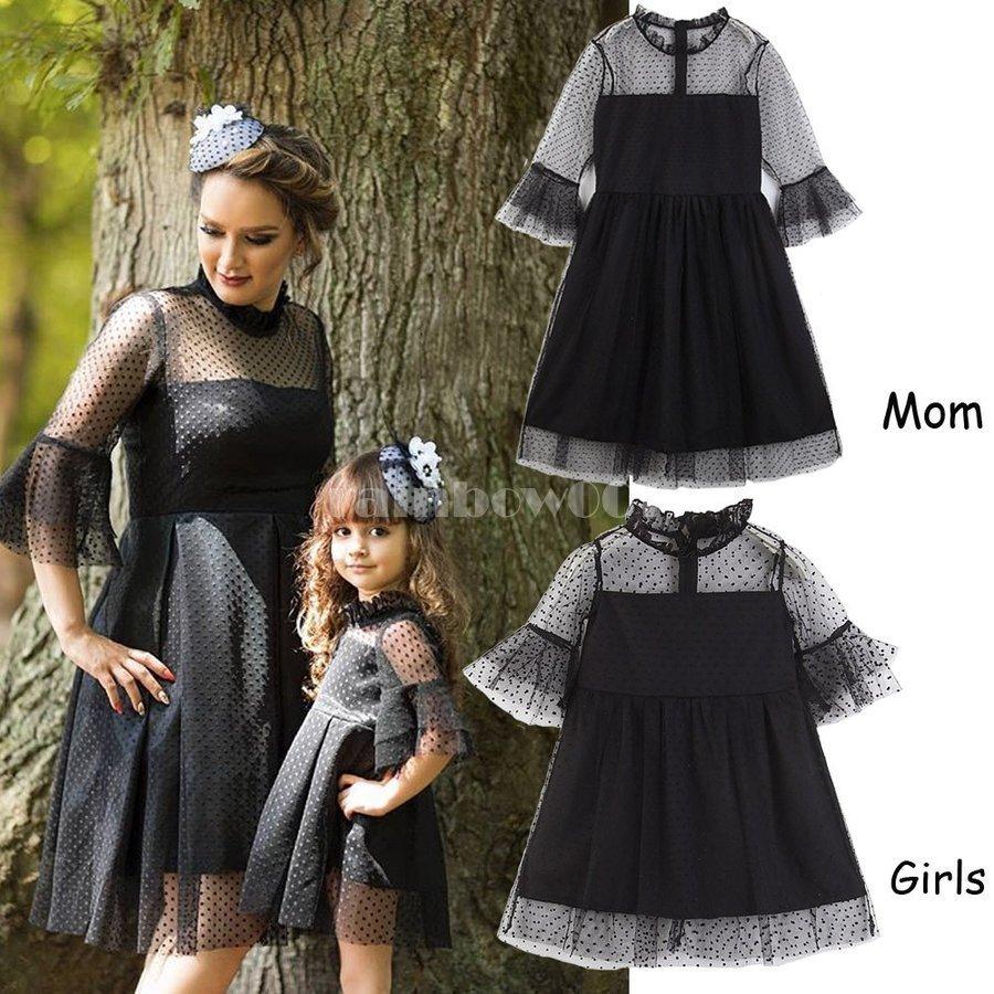 ママとキッズお揃い 親子コーデ ブラックドット柄ワンピース レース 親子お揃い ペアルック カップル服 姉妹お揃い フォーマルドレス 結婚式 発表会 二次会 旅行 s Qz Rainbow一号店 通販 Yahoo ショッピング