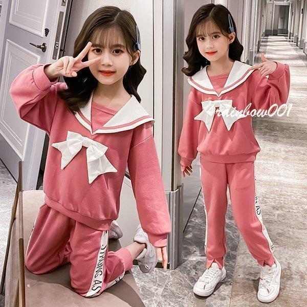 子供服 セットアップ キッズ 女の子 長袖 春秋 上下セット トップス Tシャツ ロングパンツ 子供ジャージ スポーツウェア 運動着 おしゃれ 可愛い カジュアル 代引き人気