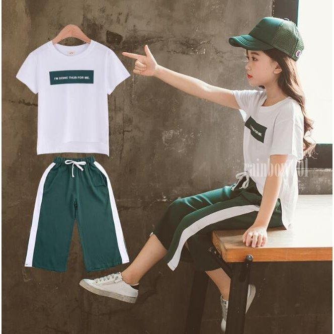 子供 女の子 ジャージ 上下セット おしゃれ セットアップ キッズ スウェット 半袖tシャツ パンツ 無地 夏 トレーニングウェア ファッション 売れ筋がひクリスマスプレゼント