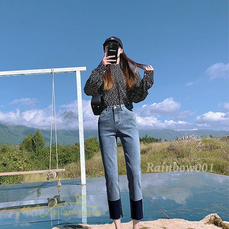 多様な デニムパンツ ハイウエスト 夏新作 着痩せ 九分丈パンツ 夏コーデ ジーンズ デニム パンツ カジュアル 人気 着回し ポケット ストレッチ お出かけ アウトドア ジーンズ デニム サイズ 25