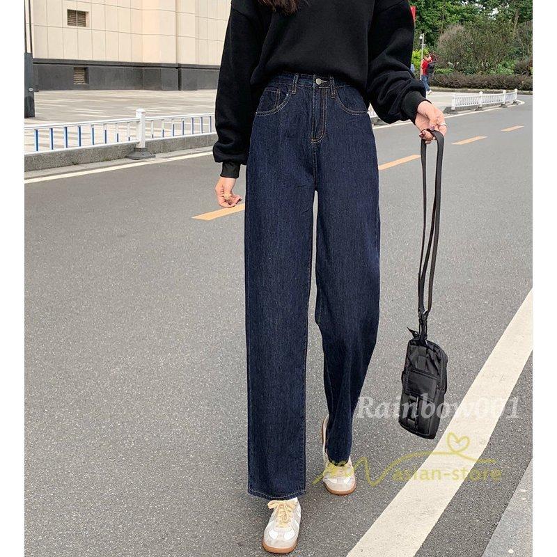 デニム パンツ レディース ストレートパンツ ジーンズ ボトムス ゆったり ロングパンツ ハイウェスト ロング カジュアル ジーパン 春夏 ストレッチ 韓国風 21 人気が高い