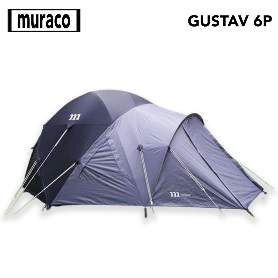 muraco(ムラコ) Gustav グスタフ 6P(ブラック/グレー) : RainbowCamp