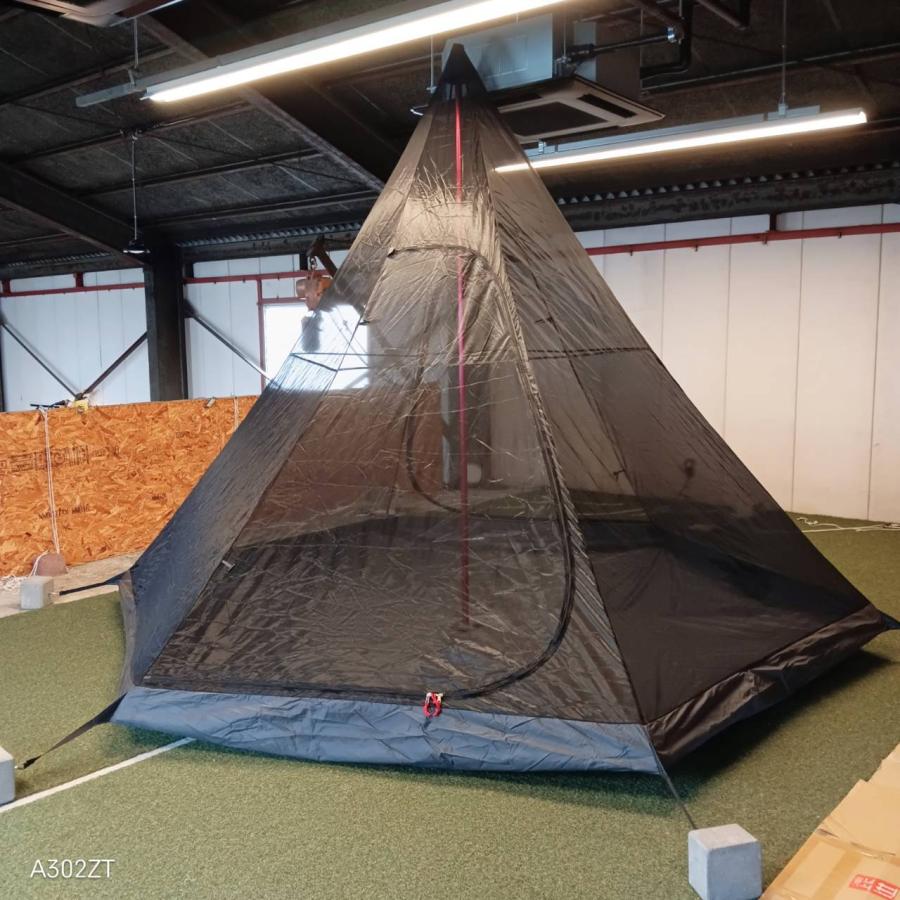 QUICKCAMP QC-TCT440 ワンポールテント TC ネイビー 楽天市場】ポリコットン ワンポールテント 3点セット グレー