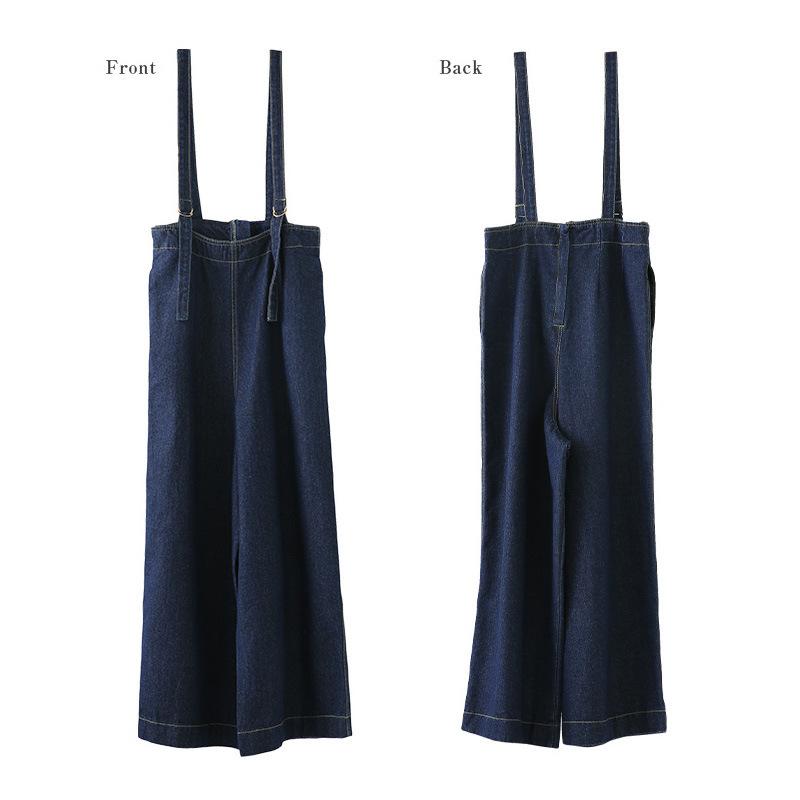 デニムサロペット レディース サロペットパンツ オーバーオール 長さ 