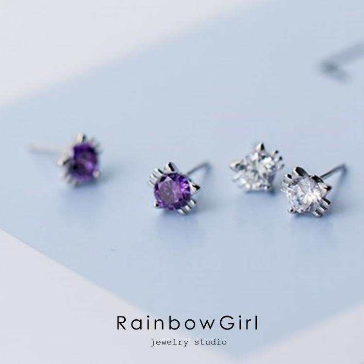 RainbowGirl ピアス レディース 猫 一粒 ネコ かわいい 可愛い