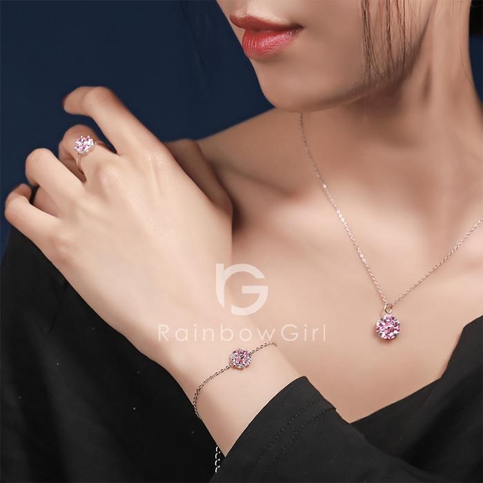 RainbowGirl 指輪 レディース 贅沢 大粒 お花リング 桜 さくら ハート