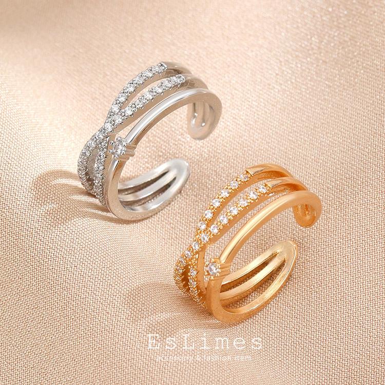 18kピンクゴールド イエローゴールド　ホワイトゴールド3連リング ダイヤモンド 指輪 リング レディース 18kgp 3連 ダイヤモンドCZ ピンクゴールド